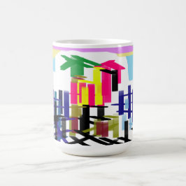 Pink flamingo beach kaffemugg