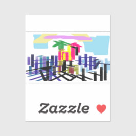 Pink flamingo beach klistermärken