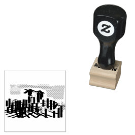 Pink flamingo beach stämpel