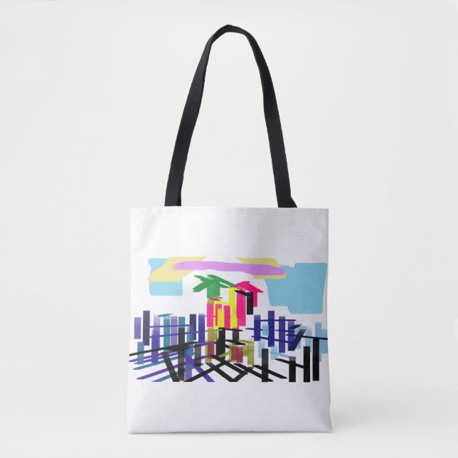 Pink flamingo beach tygkasse (Framsida)