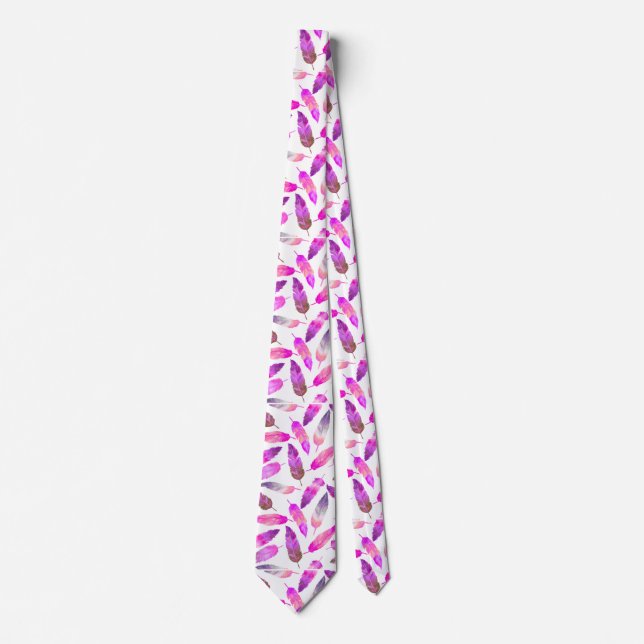 Pink Flamingo Feathers Neck Tie Slips (Framsida)