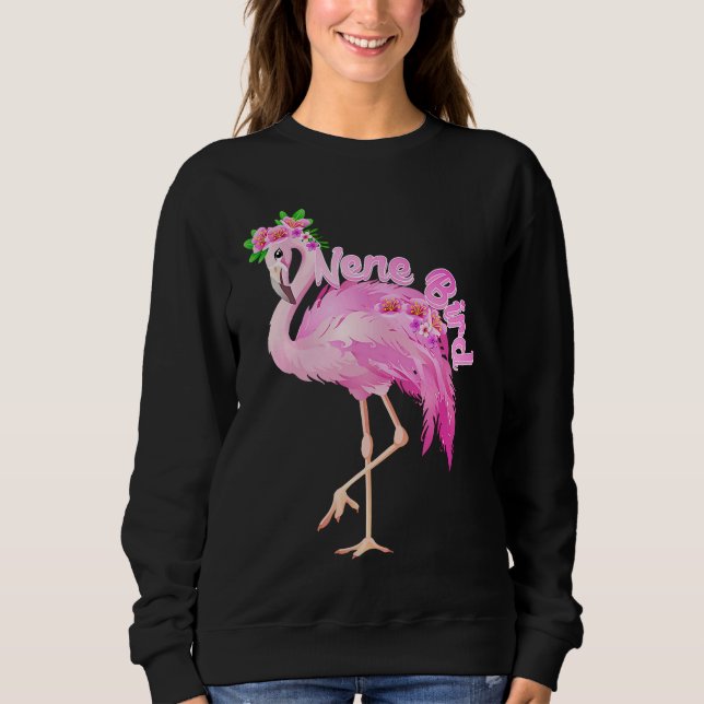 Pink Flamingo Nene Bird Christmas  Matching Family T Shirt (Framsida)