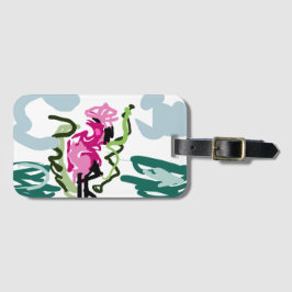 Pink flamingo set bagagebricka