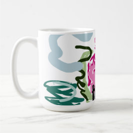 Pink flamingo set kaffemugg