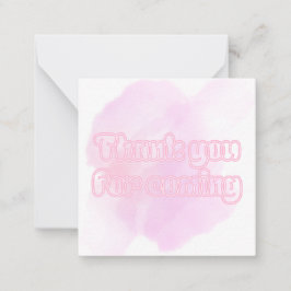 Pink Flat Note Card Anteckningskort