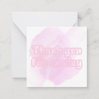 Pink Flat Note Card Anteckningskort