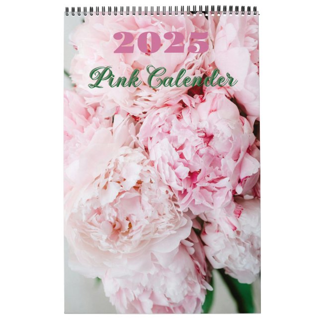 Pink Floral 2025 Calender Kalender (Omslag)