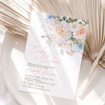 Pink Floral Baby in Bloom Baby Shower