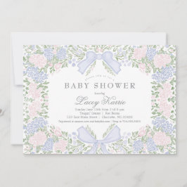 Pink Floral Baby Shower Invitation,  Inbjudningar