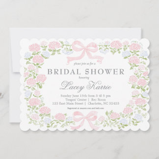 Pink Floral Baby Shower Invitation,  Inbjudningar