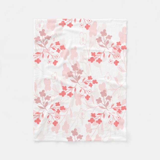 Pink floral blanket fleecefilt (Framsidan)