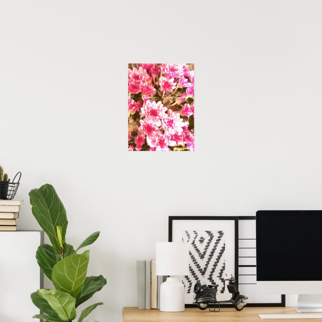 Pink Floral Bloom Pattern – Soft Botanical Design Poster (Hemmakontoret)