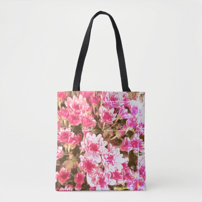 Pink Floral Bloom Pattern – Soft Botanical Design Tygkasse (Framsida)