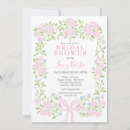 Pink  Floral Bridal Shower Invitation Inbjudningar
