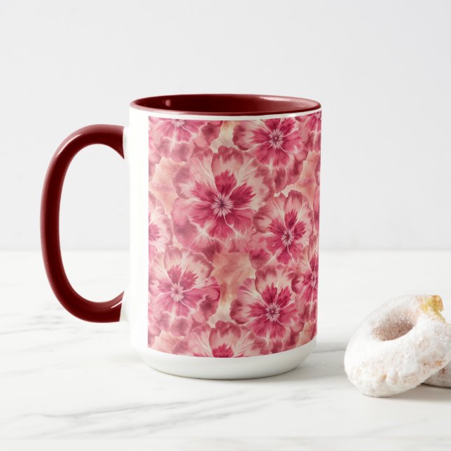 Pink Floral Coquette Mugg (Med munk)