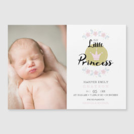 Pink Floral Garland Princess Crown Newborn Girl