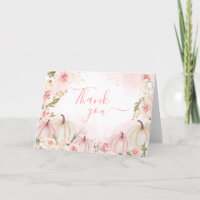Pink Floral Greenery Little Pumpkin