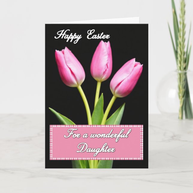 Pink Floral Greeting Card Kort (Framsida)