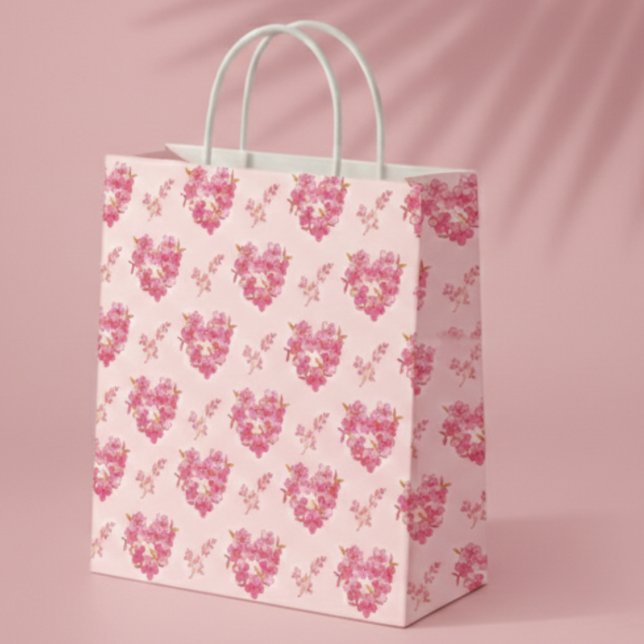 Pink Floral Hearts Pattern (Skapare uppladdad)