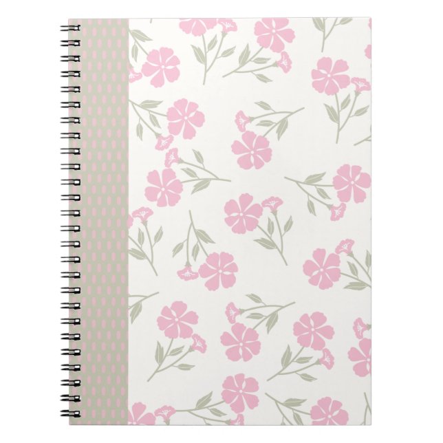 Pink Floral Journal – Pretty Flower Notebook Anteckningsbok (Framsidan)