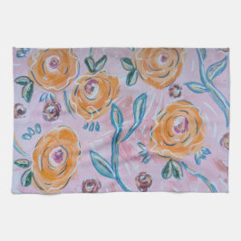 Pink Floral Kitchen Towel Kökshandduk