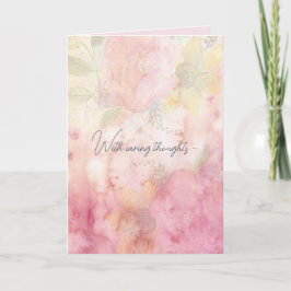 PINK FLORAL MIX SYMPATHY CARD TACK KORT