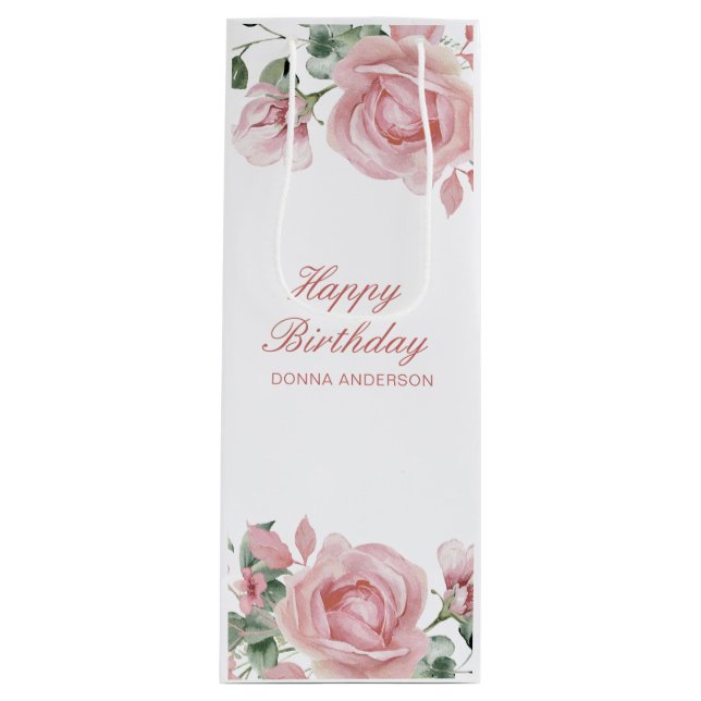 Pink Floral Rose Birthday Party (Framsidan)