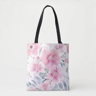 Pink Floral Watercolor  Tygkasse