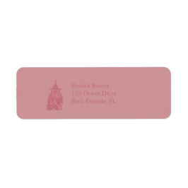 Pink Floral Watercolor Wedding Address Labels Returadress Etikett