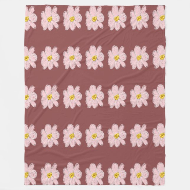 pink flower blanket fleecefilt (Framsidan)