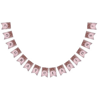 Pink Flower Bunting Flag Vimplar