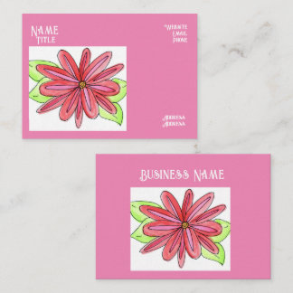 Pink Flower Business Cards Visitkort