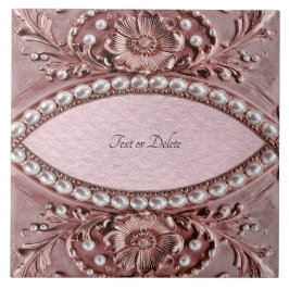 Pink Flower Ceramic Tile Kakelplatta