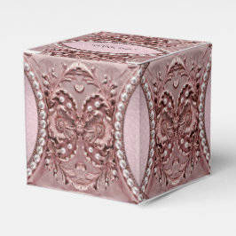 Pink Flower Favor Box Presentaskar