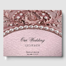 Pink Flower Guest Book