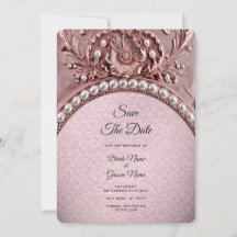 Pink Flower Save the Date