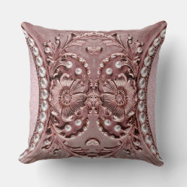 Pink Flower Throw Pillow Kudde