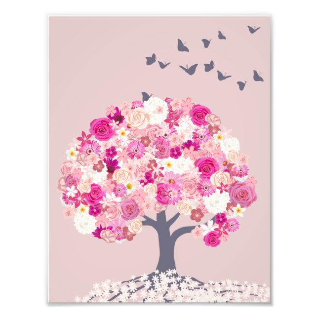 Pink flower tree poster (Framsidan)