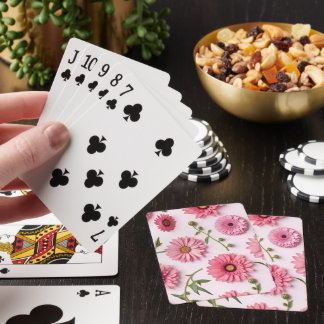 Pink Flowers Classic Playing Cards Casinokort