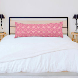 Pink Flowers Pattern Body Pillow Kroppskudde