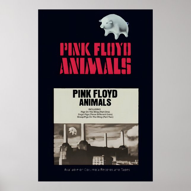 Pink Floyd 1977 Animals US Promo Poster Print 1 (Framsidan)