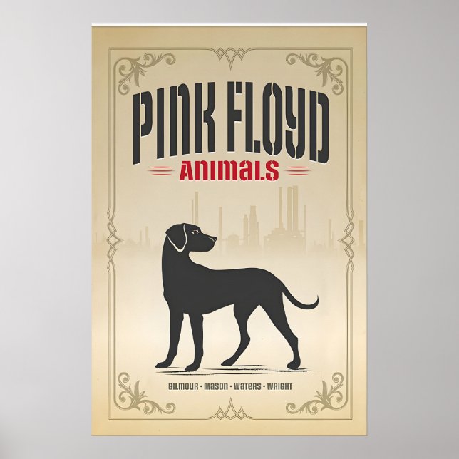 Pink Floyd, Hund, Originaltryckdesign (Officiellt Poster (Framsidan)