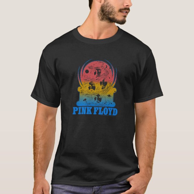 Pink Floyd Snow Globe Faces Premium  T Shirt (Framsida)