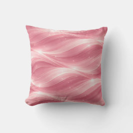Pink Fluid Wave Pattern Throw Pillow Kudde