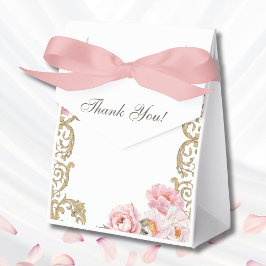 Pink Foral Vintage Peony Christian Bridal Shower Presentaskar