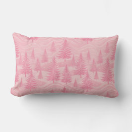 Pink Forest Christmas Lumbarkudde