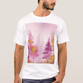 Pink forest t shirt