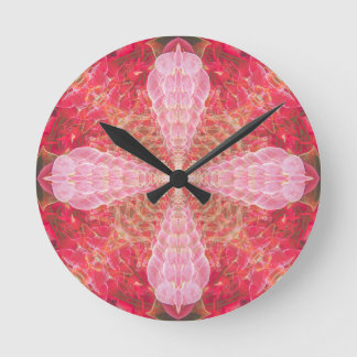 Pink Fractal | Rund Klocka