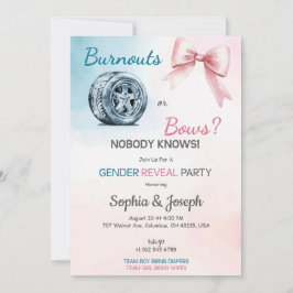 Pink gender Reveal Invitation card design  Inbjudningar
