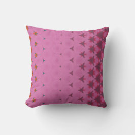 Pink geometric design pillow kudde